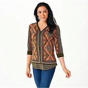 Belle by Kim Gravel Zip-front Top